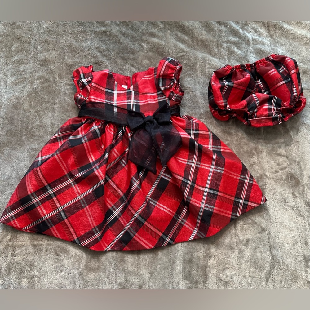 Gorgeous red plain dress in excellent condition. Bonnie Baby, size 24 months.